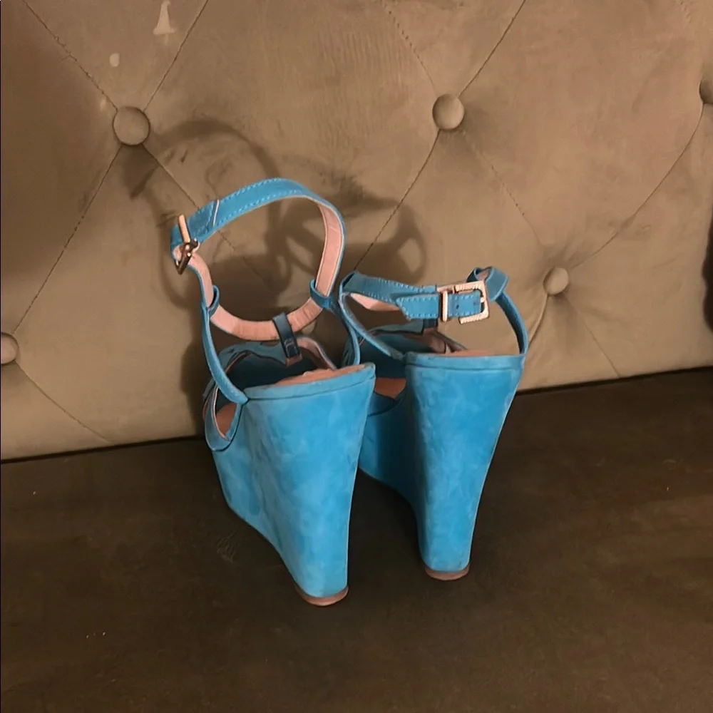 SCHUTZ Blue Heels Elegant Design sz 9 - Picture 4 of 5